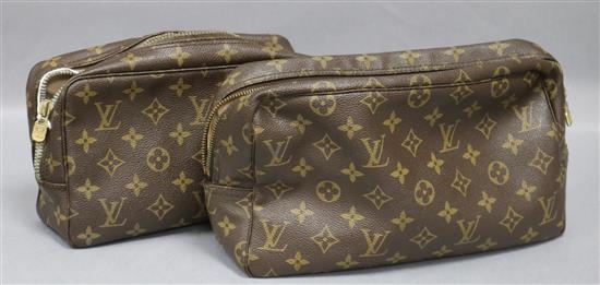 Two Louis Vuitton clutch bags longest 32cm